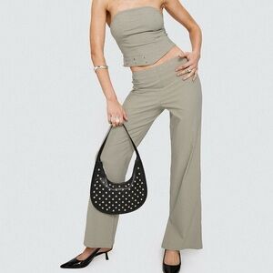 Princess Polly Olive Green Straight-leg Pant